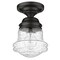 Z-Lite Vaughn 1 Light Flush Mount, Matte Black And Clear Seedy 736F1-MB - alternate 6